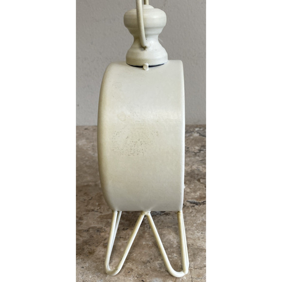 Westclox Nautical White Metal Table Clock Battery Operated 9" X 5" Coastal Decor - Picture 9 of 9